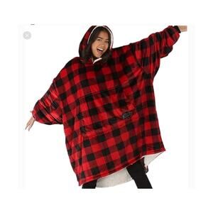 The Comfy Original Sherpa Lined Microfiber Fleece Wearable Blanket One Size